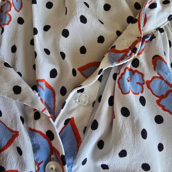 Veronica Beard Ashlynn Floral Silk Blouse size 4 - Picture 13 of 15